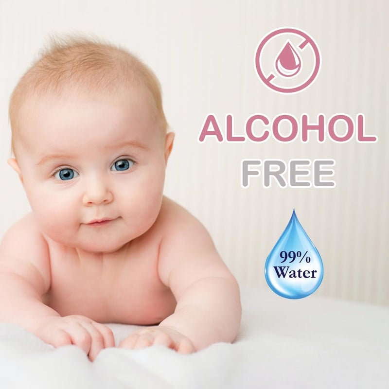 Cool & Cool Water Content Wipes - 64 Count, 99% Water, Fragrance Free - Image 5